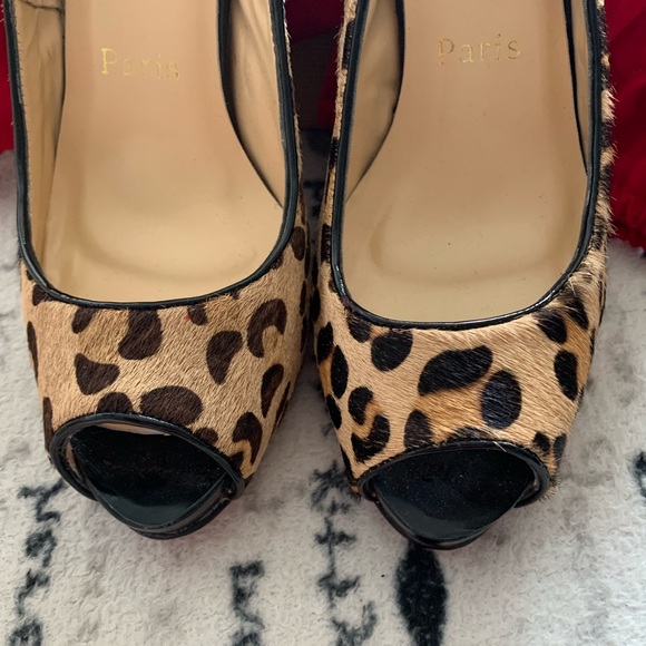 Red Bottom pony hair open toe shoes ** Not Authentic ** size 38 - Picture 3 of 11